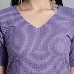 Enchanted Drapes Geometric Printed Pure Cotton Fit & Flare Midi Dress image 2