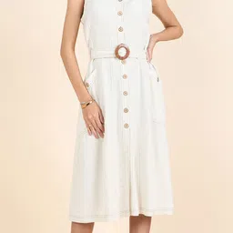 Gipsy Linen Shirt Midi Dress image 3