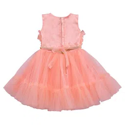 Wish Karo Girls Self Designed Net Fit & Flare Dress image 2