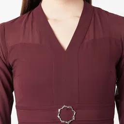 Chemistry Georgette V-Neck Fit & Flare Casual Dress image 2