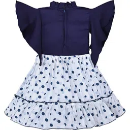 Wish Karo Polka Dots Printed Flared Sleeves Fit & Flare Dress image 2