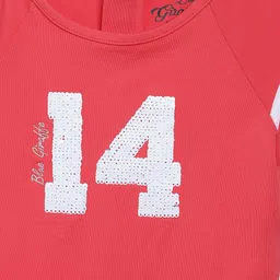 Blue Giraffe Girls Red Reverse Sequins T-shirt Dress image 3