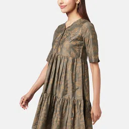 AKKRITI BY PANTALOONS Women Floral Printed Tiered A-Line Dress image 4