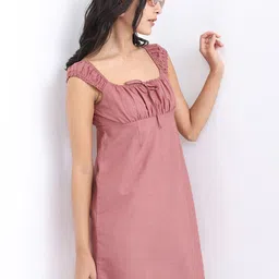 Basics By Tokyo Talkies Tie Up A-Line Dress image 3