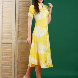 FASHOR Printed A-Line Dress image 3