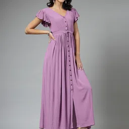 aayu Solid Maxi Dress image 3