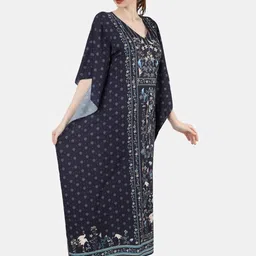 Sukshat Ethnic Motifs Printed Midi Kaftan Dress image 5