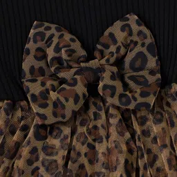 BAESD Girls Animal Print Net Fit & Flare Dress image 3