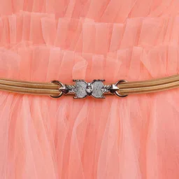 Wish Karo Girls Self Designed Net Fit & Flare Dress image 3