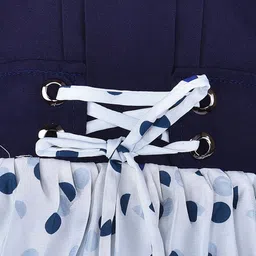 Wish Karo Polka Dots Printed Flared Sleeves Fit & Flare Dress image 3