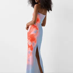 StyleCast x Revolte Tie and Dye Strapless Sheath Maxi Dress image 4
