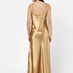 Sweet Dreams Red & Beige Satin Maxi Nightdress with Robe image 4