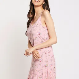 Hypernation Floral Printed V Neck Nightdress image 4