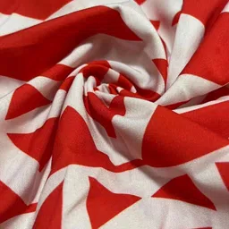 StyleCast Red Geometric Print Mandarin Collar Maxi Dress image 4