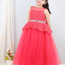 Toy Balloon kids Embellished Net Fit & Flare Maxi Dress image 2
