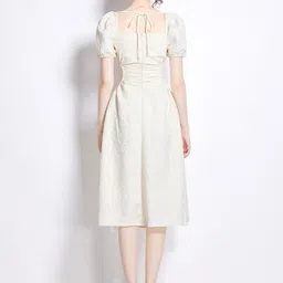 JC Collection Self Design Embellished Fit & Flare Midi Dress image 4