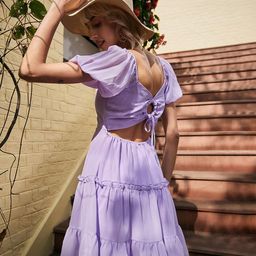 SASSAFRAS Sweetheart Neck Georgette Fit and Flare Dress-picture-17