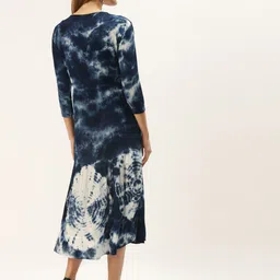 Maaesa Dyed Midi A-Line Dress image 4