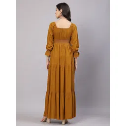 aayu Tie-Up Neck Smocked Maxi Dress image 4