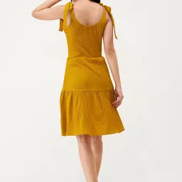 AASK Crepe Sleeveless Knee Length Fit & Flare Dress image 5