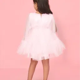 BAESD Girls Self-Design Net A-Line Dress image 3