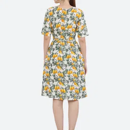 KETAKI FASHION Conversational Printed Belted A-Line Dress image 5