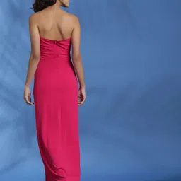 Stylecast X Kotty Pink Strapless Sheath Maxi Dress image 5
