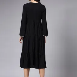 aayu Bell Sleeve Layered A-Line Midi Dress image 5