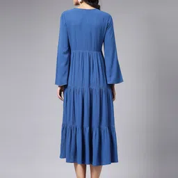 aayu Bell Sleeve Layered A-Line Midi Dress image 5