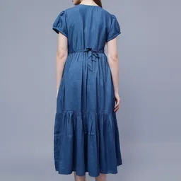 NIGHTSPREE Ethnic Motifs Printed Maternity Cotton Midi Dress image 3