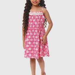 merrigo kidz CACA CINA Red Checked Fit & Flare Dress image 2