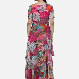 BAESD Floral Print Chiffon Maxi Dress image 4