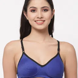 Docare Blue & Black Non Padded T-shirt Bra-picture-24
