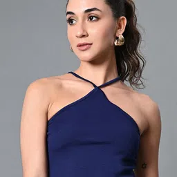The Roadster Lifestyle Co Ribbed Halter Neck Sleeveless Top-picture-34