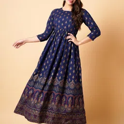 DAEVISH Ethnic Motifs Printed Maxi Ethnic Dress image 1