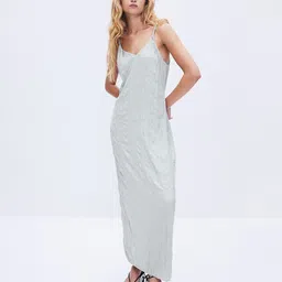 H&M Twist-Detail Crinkled Satin Maxi Dresses-picture-28