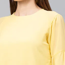 Globus Yellow Georgette A-Line Dress image 2