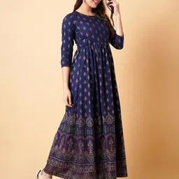 DAEVISH Ethnic Motifs Printed Maxi Ethnic Dress image 3