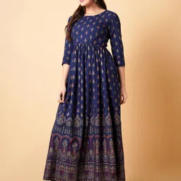DAEVISH Ethnic Motifs Printed Maxi Ethnic Dress image 4