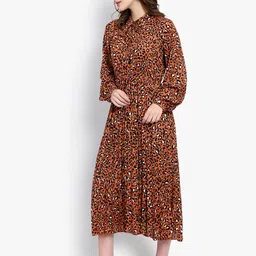 DRIRO Animal Printed Midi Dress image 4