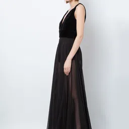 DODO & MOA Velvet Maxi Dress image 4