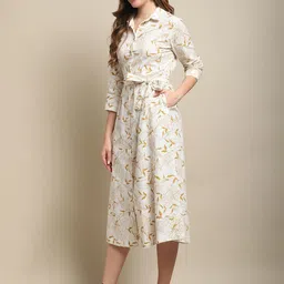 Cantabil Floral Print A-Line Midi Dress image 2