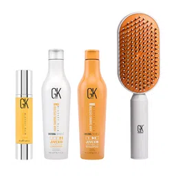 GK HAIR Set Of 4 Color Shield Shampoo-Conditioner-Argan Serum & Hair Brush Combo-picture-41