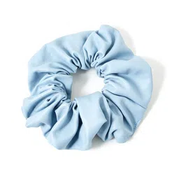 Accessorize London Women Light Blue Textured Hair Scrunchie-image-60
