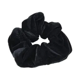 Accessorize London Women Black Oversized Velvet Hair Scrunchie-image-4