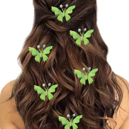 Hair Flare Women Set Of 6 Embellished Butterfly Hair Accessory Set-image-28