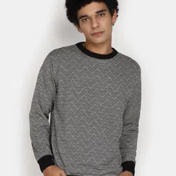 V-Mart Chevron Printed Round Neck Cotton Pullover image 1