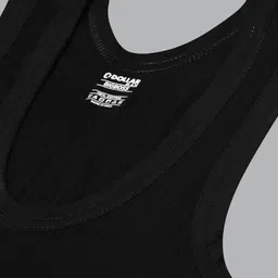 Dollar Bigboss Men Solid Pack of 4 Cotton Vest MBVE-07-HTCH-BLK-PO4 image 4