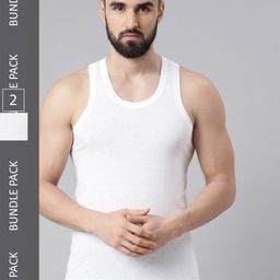 Force NXT Men Pack Of 2 Solid Cotton Innerwear Vests-picture-41