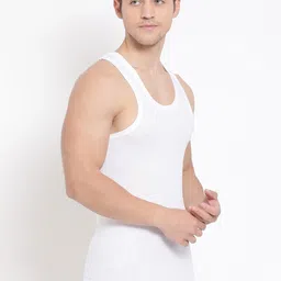 Lux Cozi Men Pack Of 5 Solid Aircool Breathable Cotton Basic Sleeveless Innerwear Vests image 3